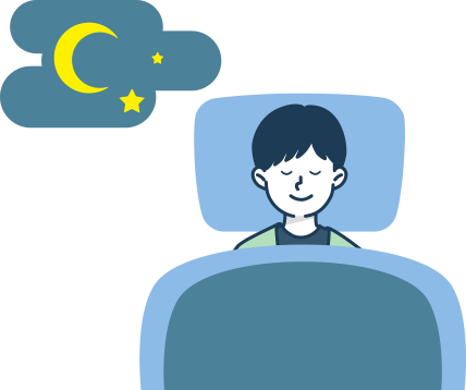 眠っている男性