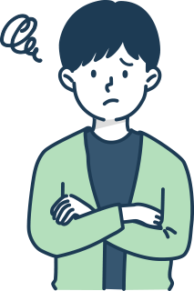 困った表情をした男性